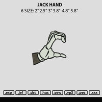 Jack Hand Embroidery File 6 sizes