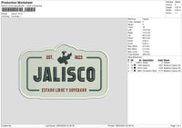 Jalisco Embroidery File 6 sizes