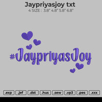 Jaypriyasjoy Txt Embroidery