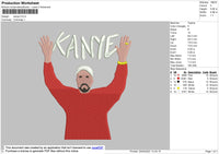 Kanye Embroidery File