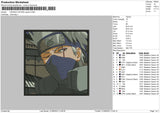 Kakashi Square Embroidery File 6 sizes