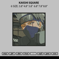 Kakashi Square Embroidery File 6 sizes