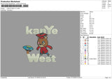 Kanye W V4 Embroidery File 6 sizes