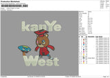 Kanye W V4 Embroidery File 6 sizes