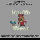 Kanye W V4 Embroidery File 6 sizes
