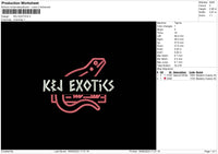 Kej Exotics Embroidery File 6 sizes