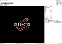 Kej Exotics Embroidery File 6 sizes