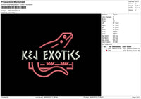 Kej Exotics Embroidery File 6 sizes