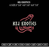 Kej Exotics Embroidery File 6 sizes