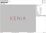 Kenia Embroidery File 6 sizes