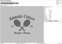 Kentucky Embroidery File 6 sizes