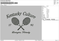 Kentucky Embroidery File 6 sizes