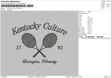 Kentucky Embroidery File 6 sizes