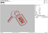 Key Embroidery File 6 sizes