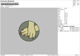 Pawscircle Embroidery File 6 sizes