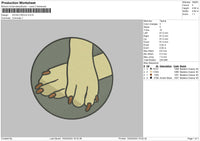 Pawscircle Embroidery File 6 sizes
