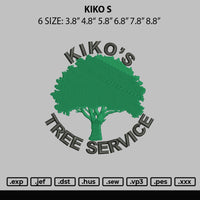 Kiko s Embroidery File 6 sizes