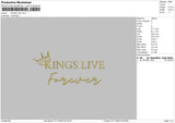 Kings Text Embroidery File 6 sizes