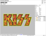 Kiss Band Embroidery