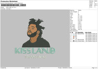 Kiss Land Embroidery File 6 sizes