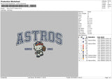 Kitty Astros 02 Embroidery File 6 sizes