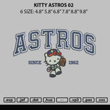 Kitty Astros 02 Embroidery File 6 sizes