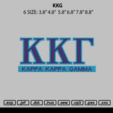 Kkg Embroidery File 6 sizes