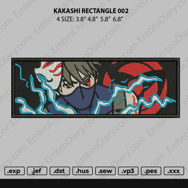 Kakashi Rectangle 02 Embroidery