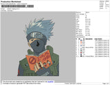 Kakashi Reading Embroidery