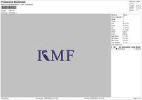 Kmf Embroidery File 6 sizes