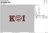 Koi Text Embroidery File 6 sizes