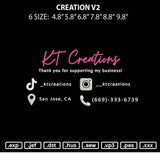 Creation V2 Embroidery File 6 sizes