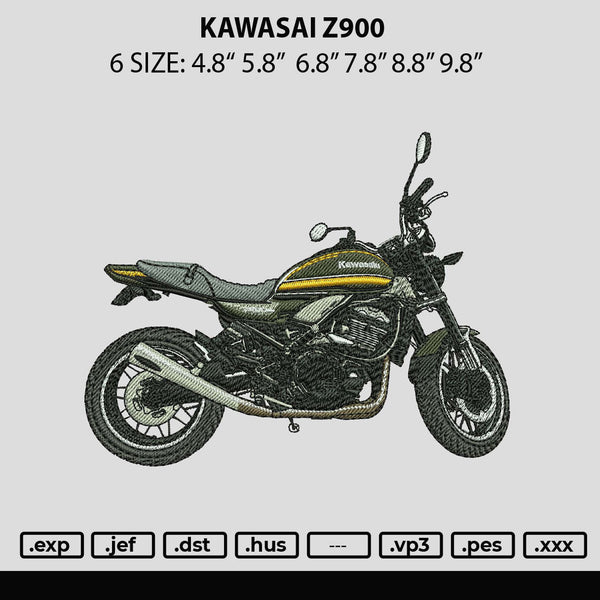 Kawasaki Z900 Embroidery File 6 sizes