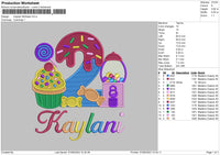 Kaylani Birthday Embroidery File 6 sizes