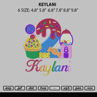 Kaylani Birthday Embroidery File 6 sizes