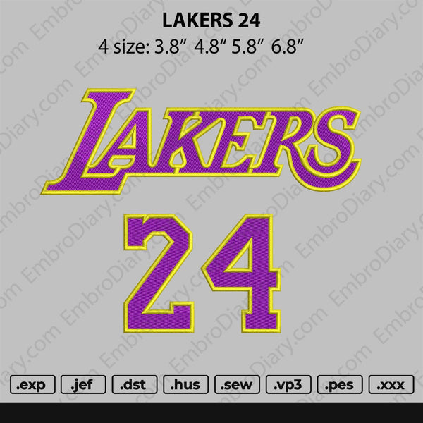 Lakers 24 Embroidery