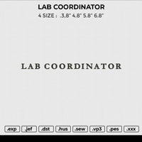 LAB COORDINATOR Embroidery