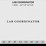 LAB COORDINATOR Embroidery