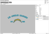 Chargers Embroidery File 6 sizes