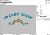 Chargers Embroidery File 6 sizes