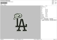 La Hat Embroidery File 6 sizes