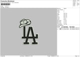 La Hat Embroidery File 6 sizes