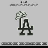 La Hat Embroidery File 6 sizes