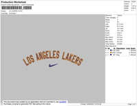 La Lakers Swoosh Embroidery