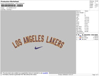 La Lakers Swoosh Embroidery