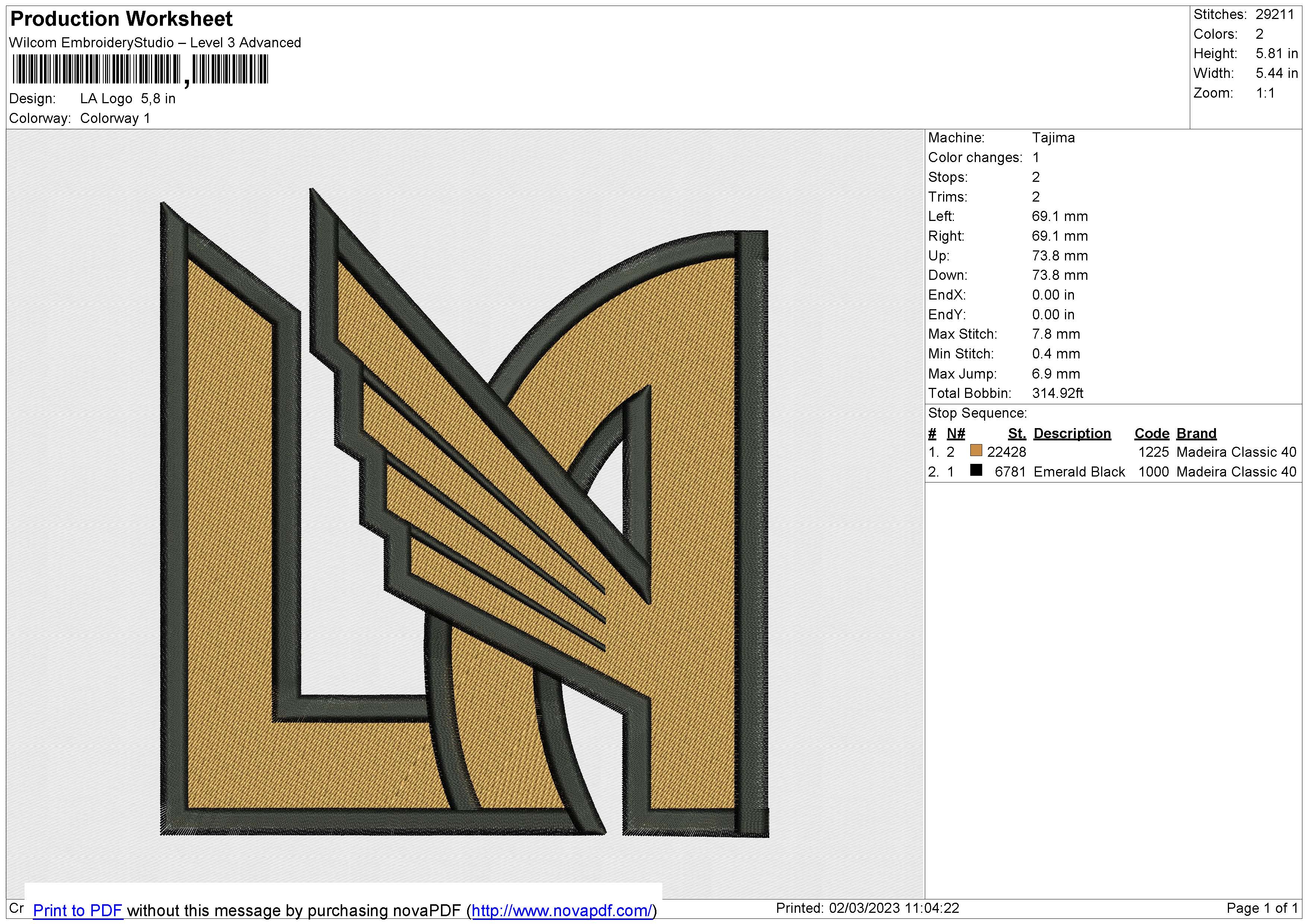 LAFC Logo Embroidery – embrostudio