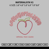 Materialista V2 Embroidery File 6 sizes