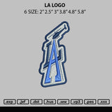 La Logo Embroidery File 6 sizes