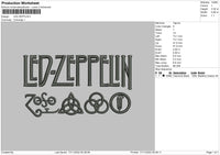 Led Zeppelin Embroidery File 6 sizes