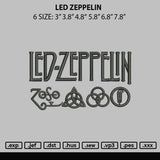 Led Zeppelin Embroidery File 6 sizes